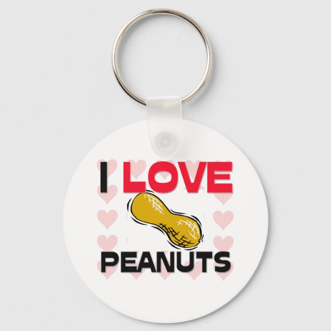 I Love Peanuts Keychain (Front)