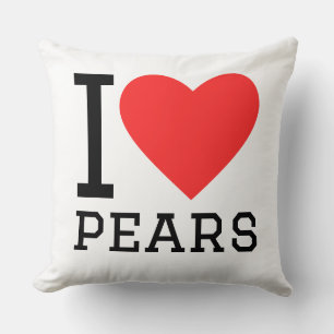 I love pears throw pillow