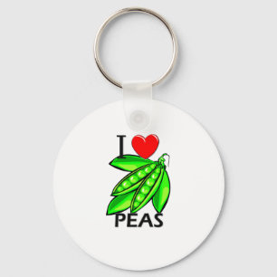 I Love Peas Keychain