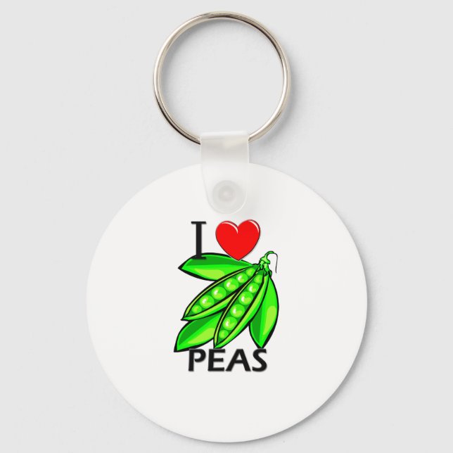 I Love Peas Keychain (Front)