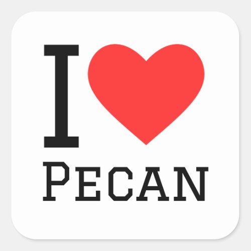 I love pecan square sticker