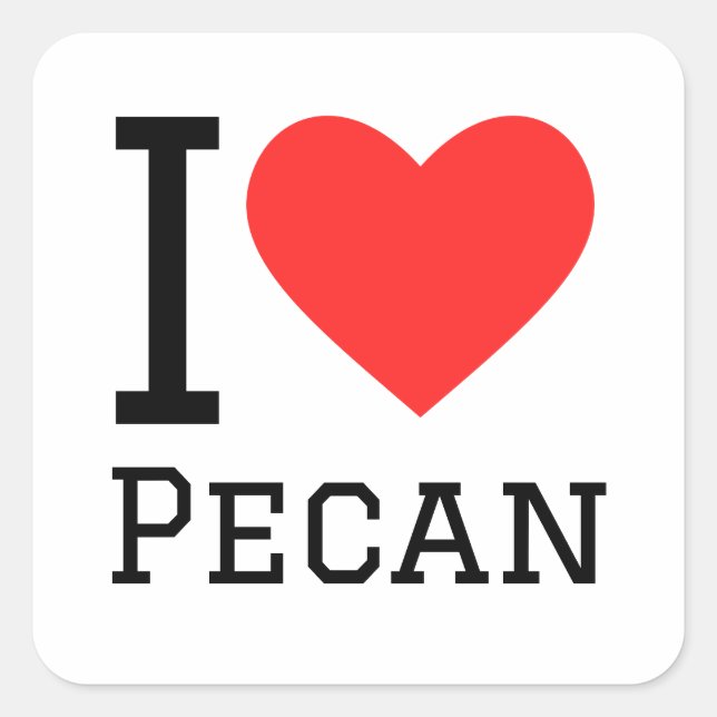 I love pecan square sticker (Front)