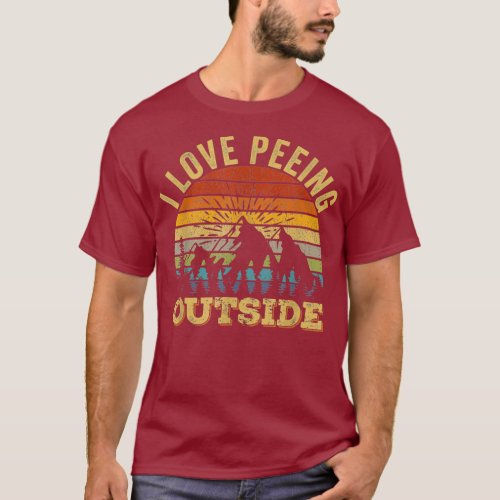 I Love Peeing Outside Funny Camping Mountain T_Shirt