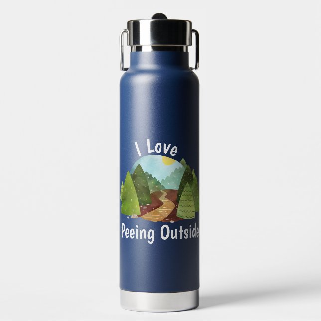 I Love Peeing Outside Kids Water Bottle (Front)