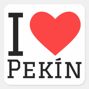 I love Pekín Square Sticker
