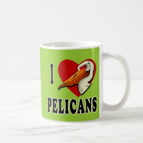 I Love Pelicans T_shirts Kids Apparel Coffee Mug