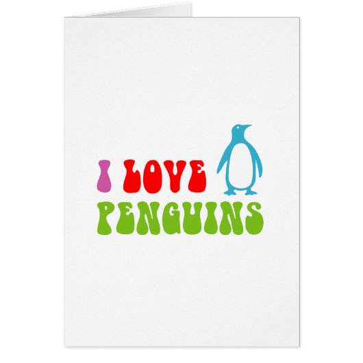 I Love Penguins Cards (Front)