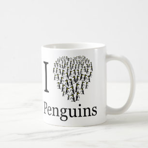 I love  penguins heart cup
