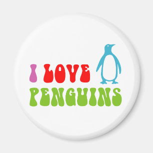 I Love Penguins Magnet