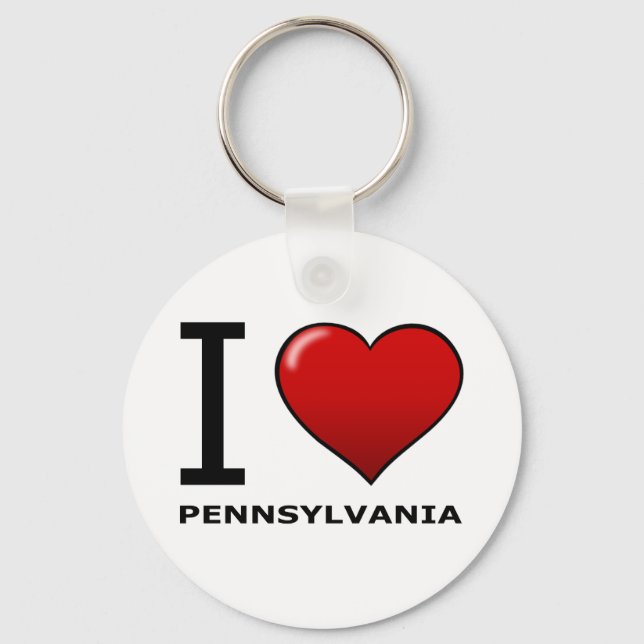 I LOVE PENNSYLVANIA KEYCHAIN (Front)
