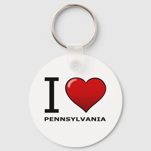 I LOVE PENNSYLVANIA KEYCHAIN