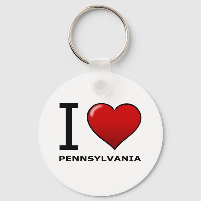I LOVE PENNSYLVANIA KEYCHAIN (Front)