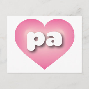 I love Pennsylvania - pa pink fade heart Postcard