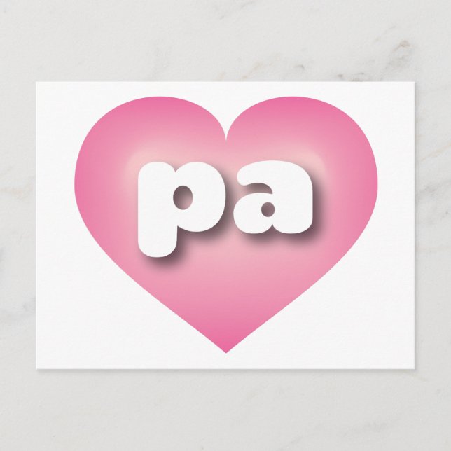 I love Pennsylvania - pa pink fade heart Postcard (Front)