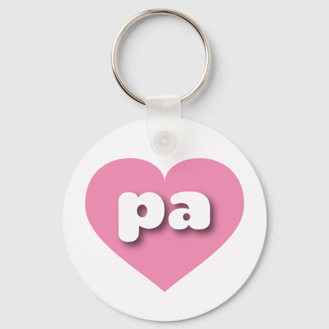 I love Pennsylvania - pa pink heart Keychain (Front)