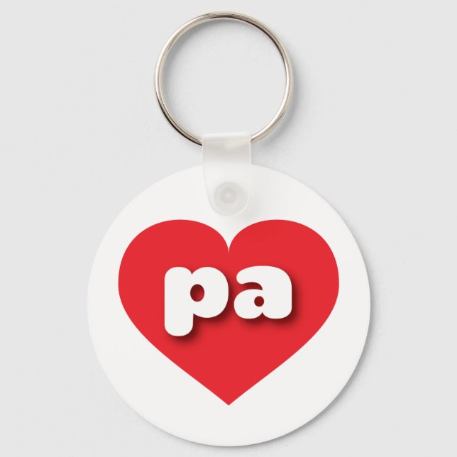 I love Pennsylvania - pa red heart Keychain (Front)