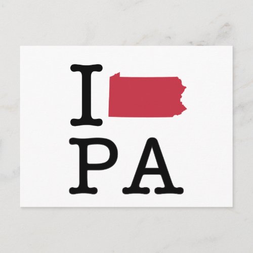 I Love Pennsylvania Postcard