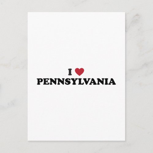 I Love Pennsylvania Postcard