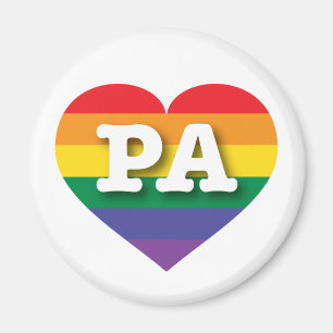 I Love Pennsylvania Rainbow Heart Magnet