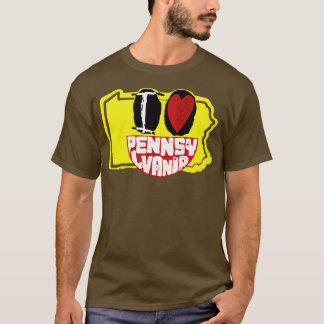 I Love Pennsylvania Smiling Happy Face T-Shirt