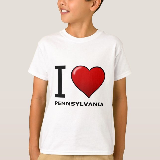 I LOVE PENNSYLVANIA T-Shirt (Front)