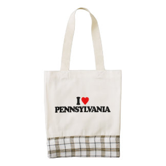 I LOVE PENNSYLVANIA ZAZZLE HEART TOTE BAG
