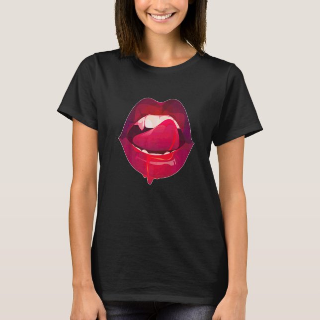 I Love People When They Scream Vampire Fangs  1 T-Shirt (Front)
