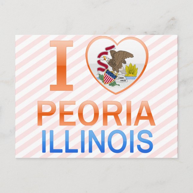 I Love Peoria, IL Postcard (Front)