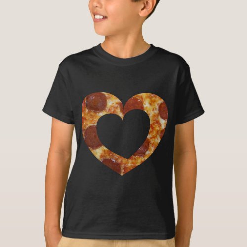 I Love Pepperoni Pizza Lover Gift Valentines Heart T_Shirt