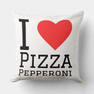 I love pepperoni pizza throw pillow