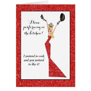 "I Love Performing in the Kitchen!" Celebrity Diva Cards