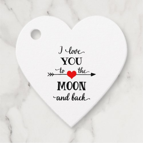 I love personalized to the moon and back favor tags