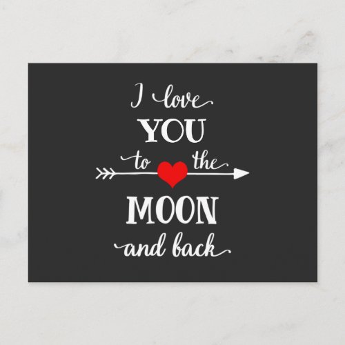 I love personalized to the moon and back postcard