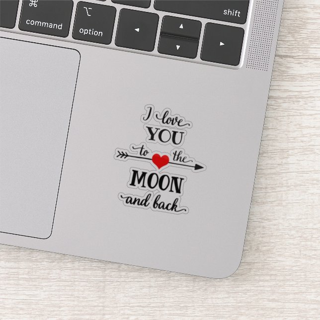 I love personalized to the moon and back sticker (Detail)