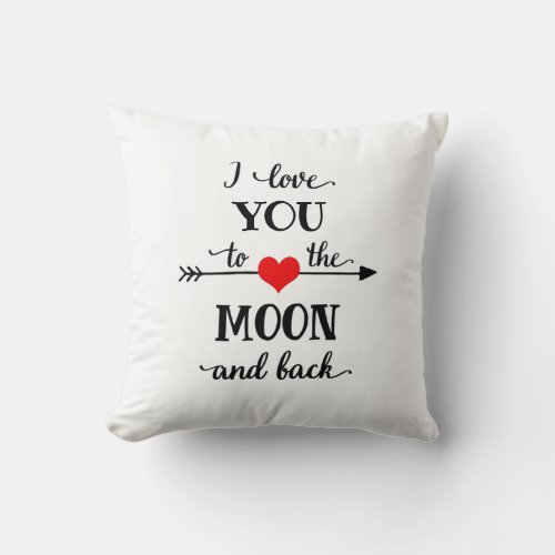 I love personalized to the moon and back throw pillow
