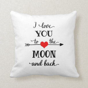 I love personalized to the moon and back throw pillow