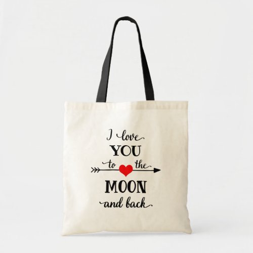 I love personalized to the moon and back tote bag