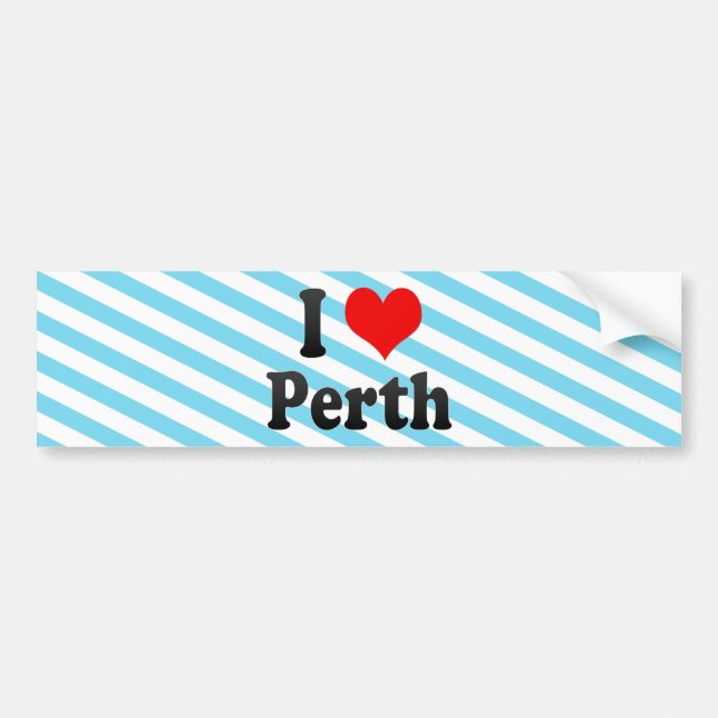 I Love Perth, Australia Bumper Sticker (Front)