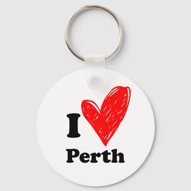I Love Perth Keychain (Front)