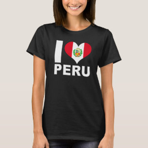 I Love Peru Heart Flag Peru T-Shirt