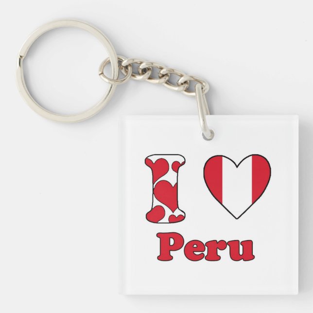 I love Peru Keychain (Front)