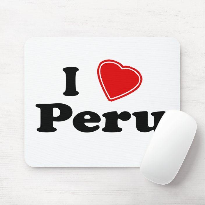 I Love Peru Mouse Pad