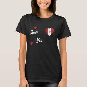 I Love Peru With Peru Flag In a Heart T-Shirt