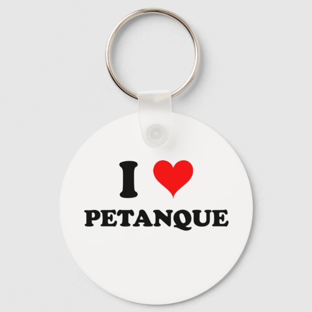 I Love Petanque Keychain (Front)