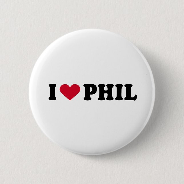 I LOVE PHIL BUTTON (Front)