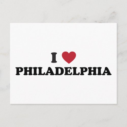 I Love Philadelphia Pennsylvania Postcard