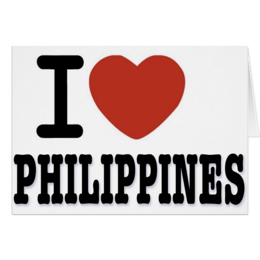 I LOVE PHILIPPINES CARDS (Front Horizontal)