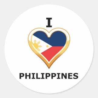 I love Philippines Classic Round Sticker