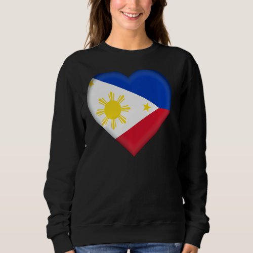 I Love Philippines Filipino Flag He Outfit Pullove Sweatshirt