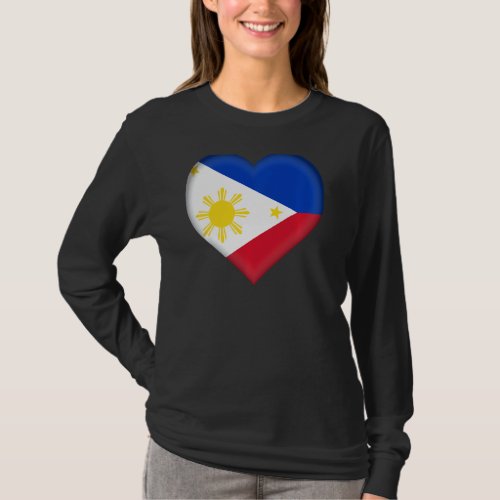 I Love Philippines Filipino Flag He Outfit Pullove T_Shirt